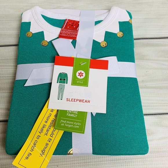 NEW Target Kids ELF Cotton Pajamas 4 NWT Holiday - Picture 1 of 4